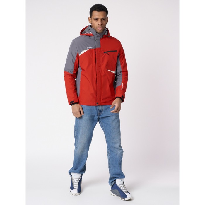фото Куртка спортивная мужская с капюшоном красного цвета, размер 48 mtforce