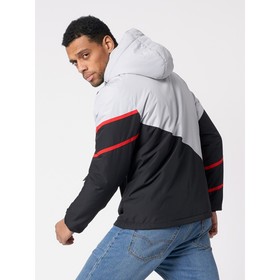 

Куртка спортивная мужская с капюшоном чёрного цвета, размер 52