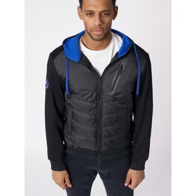 

Толстовка с капюшоном мужская на молнии чёрного цвета, размер 48