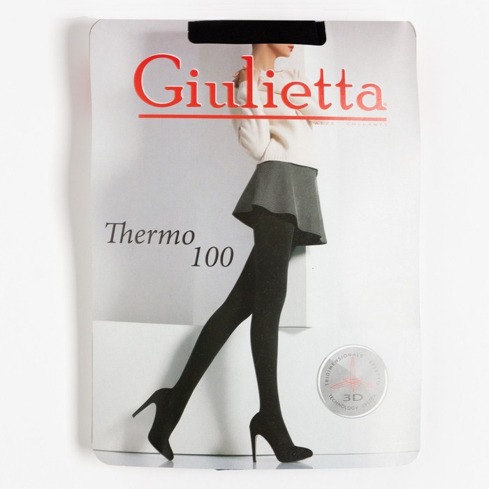 Колготки женские Giulietta THERMO 100 den, цвет чёрный (nero), размер 3