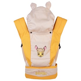 Рюкзак-кенгуру Polini kids Disney baby «Бэмби» с вышивкой, цвет бежевый