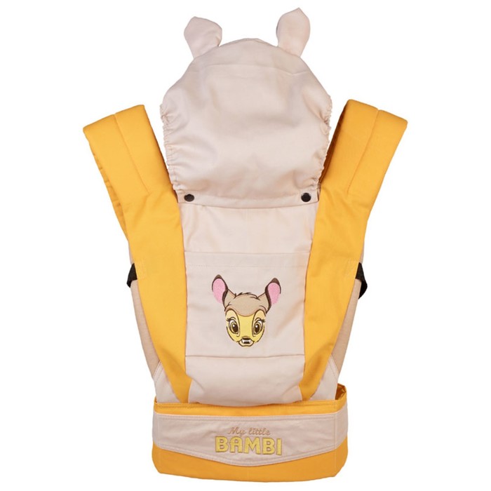 Рюкзак-кенгуру Polini kids Disney baby «Бэмби» с вышивкой, цвет бежевый рюкзаки кенгуру polini kids disney baby 101 далматинец с вышивкой