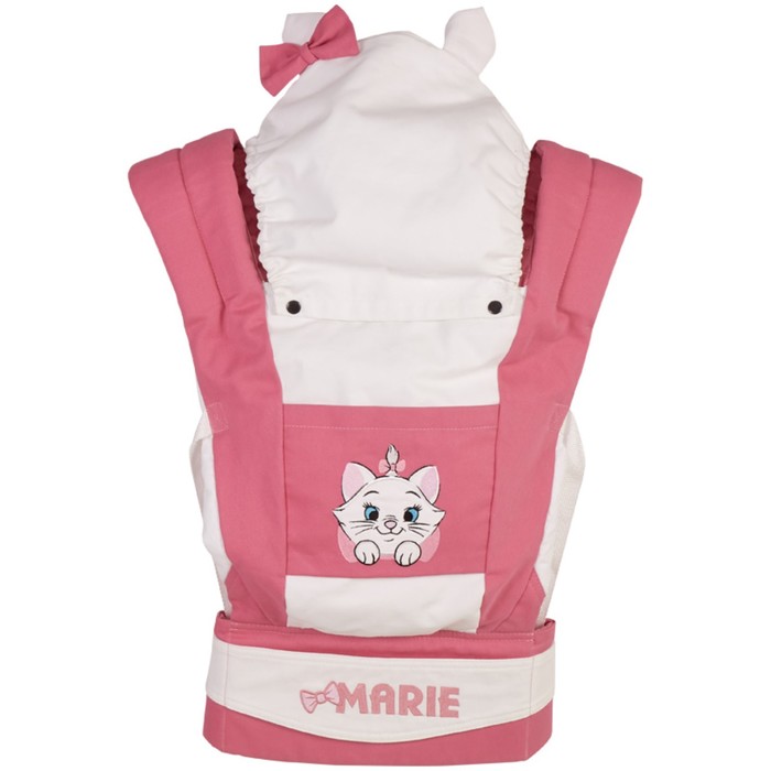 Рюкзак-кенгуру Polini kids Disney baby «Кошка Мари» с вышивкой, цвет розовый
