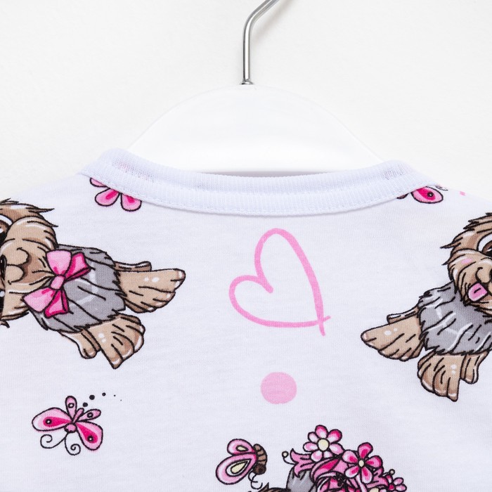 фото Комбинезон детский, цвет белый/собачки, рост 62 см детская линия