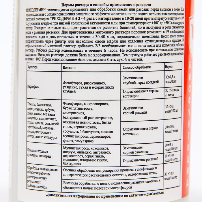 фото Биологический фугницид триходермин от корневых гнилей, 90 г биоабсолют