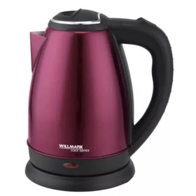 

Чайник электрический WILLMARK WEK-1808SS, металл, 1.8 л, 1800 Вт, вишневый