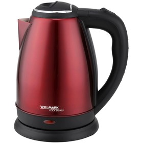 

Чайник электрический WILLMARK WEK-1808SS, металл, 1.8 л, 1800 Вт, красный