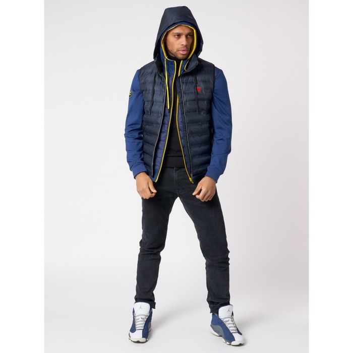 фото Куртка 2 в 1 мужская толстовка и жилетка синего цвета, размер 48 mtforce
