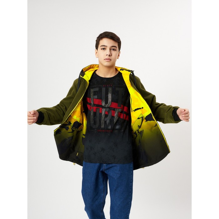 фото Куртка двусторонняя для мальчика жёлтого цвета, рост 152 mtforce