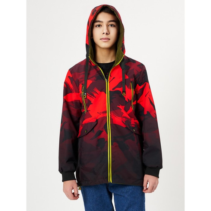фото Куртка двусторонняя для мальчика красного цвета, рост 164 mtforce