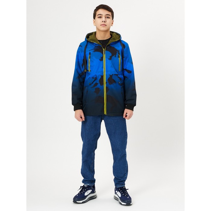фото Куртка двусторонняя для мальчика синего цвета, рост 158 mtforce