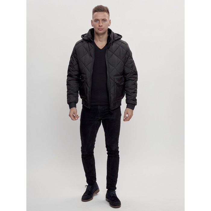 фото Куртка классическая стёганная мужская чёрного цвета, размер 50 mtforce