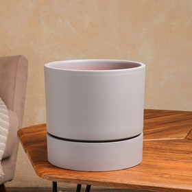 

Горшок для цветов "Цилиндр", серый, красная глина, 4.5 л