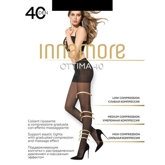 

Колготки женские капроновые, INNAMORE Ottima 40 ден, цвет загар (daino), размер 3