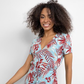 

Платье женское, цвет голубой, размер 52