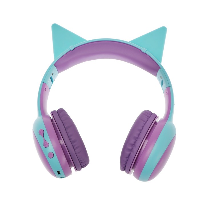 фото Детские наушники perfeo kids, беспроводные,полноразмерные,микрофон, bt 5.0, 300 мач, голубые