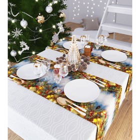 Дорожка на стол «Мечты в новогоднюю ночь», размер 140x40 см Ош