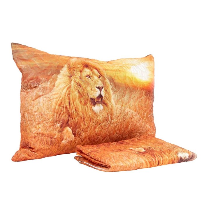 Наволочка декоративная «Король лев», размер, 50x70 см, стеганая