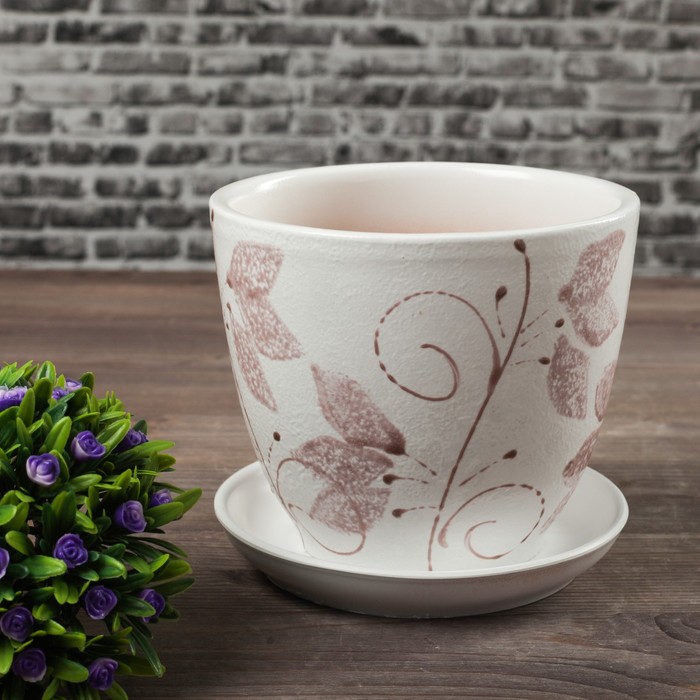 Кашпо "Лазурит" сиреневое 1 л