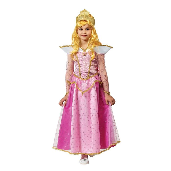 Детский карнавальный костюм "Принцесса Аврора", текстиль, р-р 30, рост 116 см