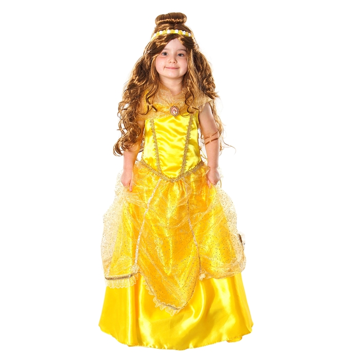 Карнавальный костюм "Принцесса Белль", текстиль, р-р 30, рост 116 см