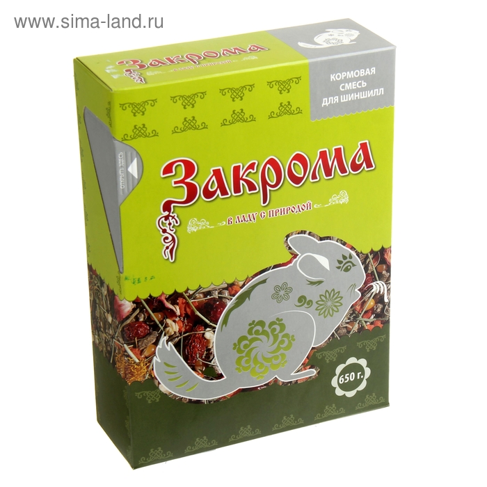 Зерновая смесь Закрома для шиншилл, 650 г
