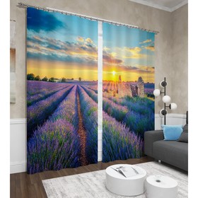 

Фотошторы «Лавандовый закат», размер 145x260 см, 2 шт, блэкаут