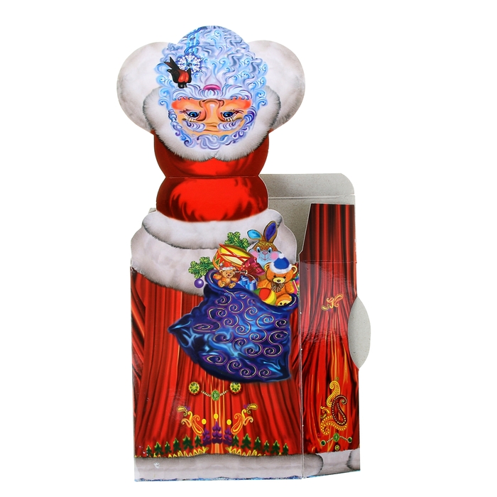 Подарочная коробка "Дедушка Мороз" мини, сборная, 12,5 х 7,5 х 15 см