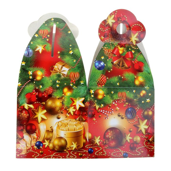 Коробка "Кубик",сборная, с ручкой 12 х 12 х 23 см