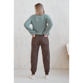 

Джоггеры женские, размер 46, цвет коричневый