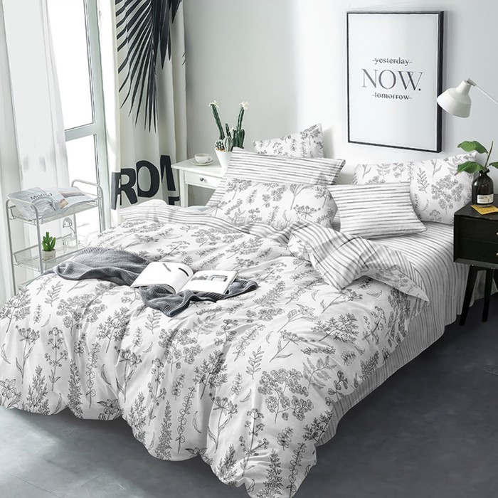 КПБ 1,5 сп «Бланко», размер 150x215 см, 145x215 см, 70x70 см-2 шт.