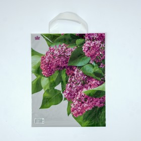 Пакет "Сиреневый цвет", полиэтиленовый с петлевой ручкой, 35х28 см, 55 мкм