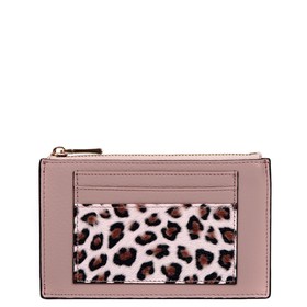 

20121702DP Картхолдер с отделом на молнии, 3 отд. для карт, цвет темно-розовый 14х8,5х0,5см