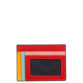 

20121703N Картхолдер с отделом на молнии, 9 карманов для карт, цвет красный 12х9х0.3см