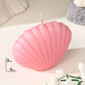 Свеча фигурная 'Ракушка', 3,2х4,5 см, розовая Ош