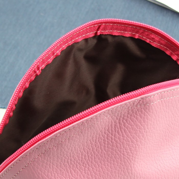 Косметичка простая на молнии, 1 отдел, флотер, цвет нежно-розовый