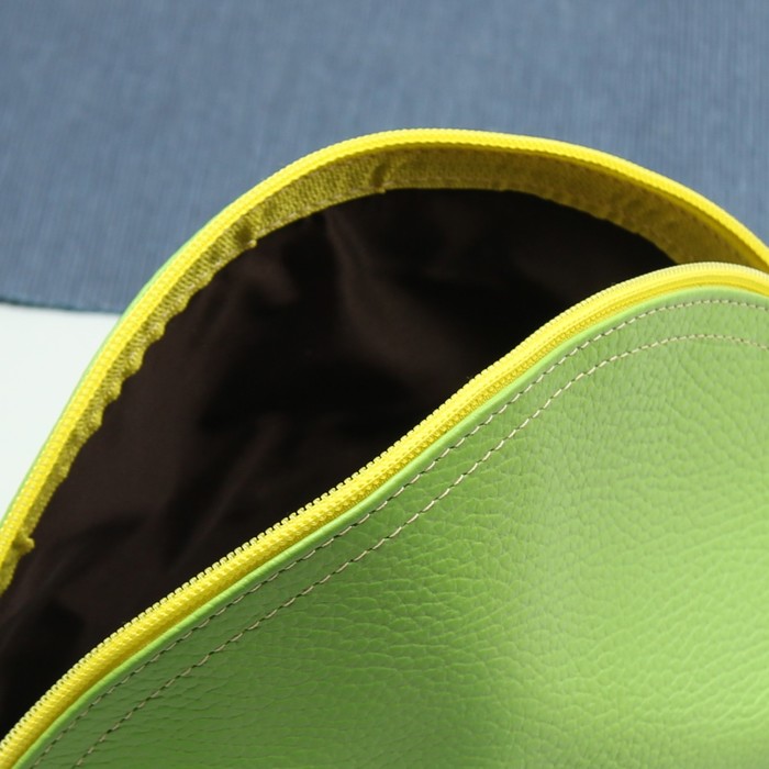 Косметичка простая на молнии, 1 отдел, флотер, цвет салатовый