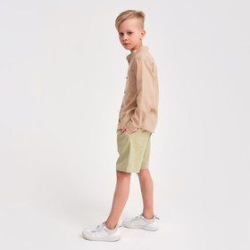 

Рубашка для мальчика MINAKU: Cotton Collection цвет бежевый, рост 128