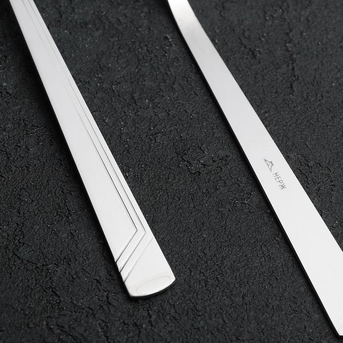 фото Вилка столовая «аппетит», h=20 см, толщина 2 мм, цвет серебряный добросталь (нытва)