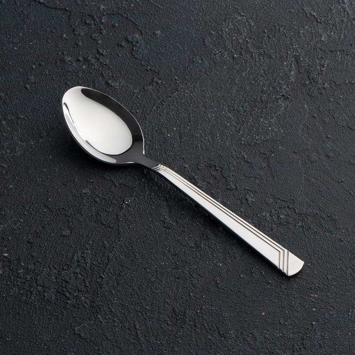 Ложка чайная «Аппетит», толщина 2 мм, цвет серебряный ложка чайная дубрава толщина 2 мм цвет серебряный