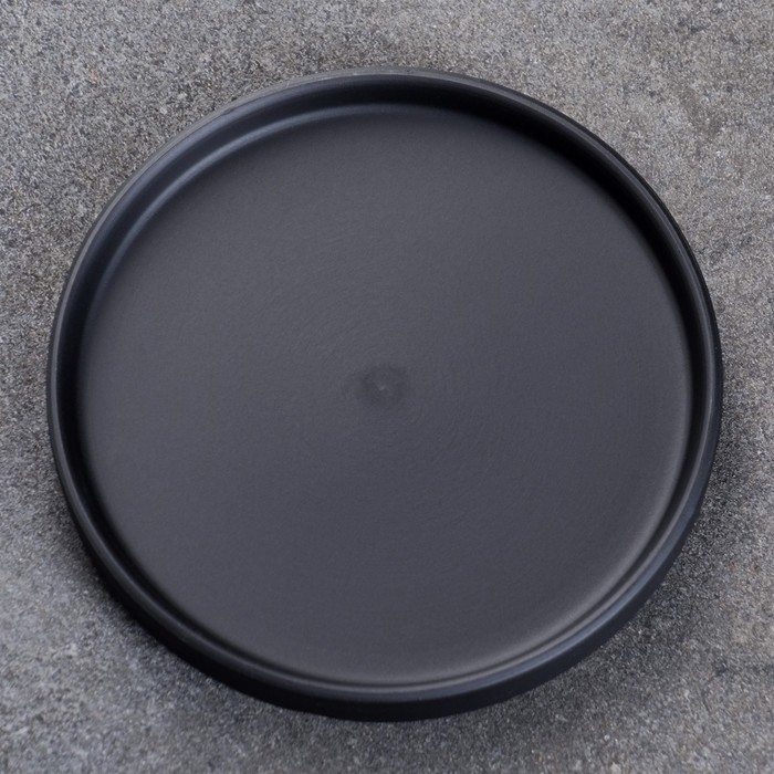 фото Поддон керамический для цветочного горшка до 14,5 см, черный, 15,5 см take it easy