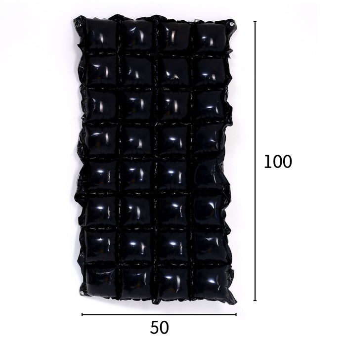 Панно фольгированное 74 х 142 см, 4 ряда, цвет чёрный