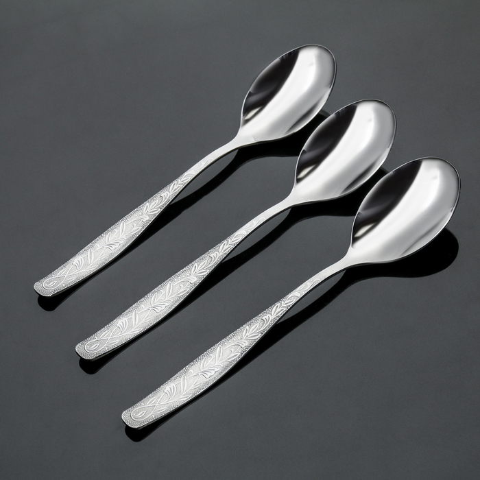 Набор столовых ложек "Уралочка", 3 шт, на подвеске, толщина 2 мм