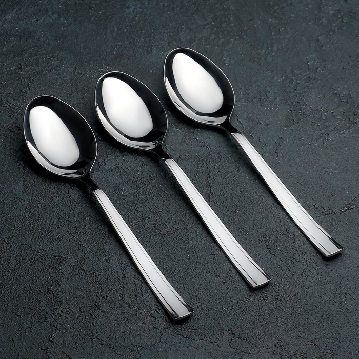 Набор столовых ложек "Торжество", 3 шт, на подвеске, толщина 2 мм