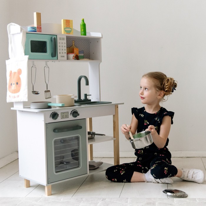 Детская деревянная игровая кухня «Грейси Стайл» с 27 аксессуарами детская деревянная игровая кухня хайди стайл с электроплитой paremo pk220 02