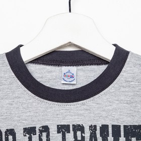 

Комплект для мальчика (футболка/шорты), цвет серый меланж, рост 104