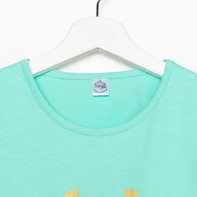 

Футболка для девочки, цвет ментоловый, рост 128