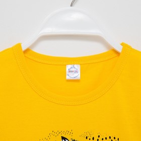 

Комплект для девочки (футболка/шорты), цвет желтый, рост 104