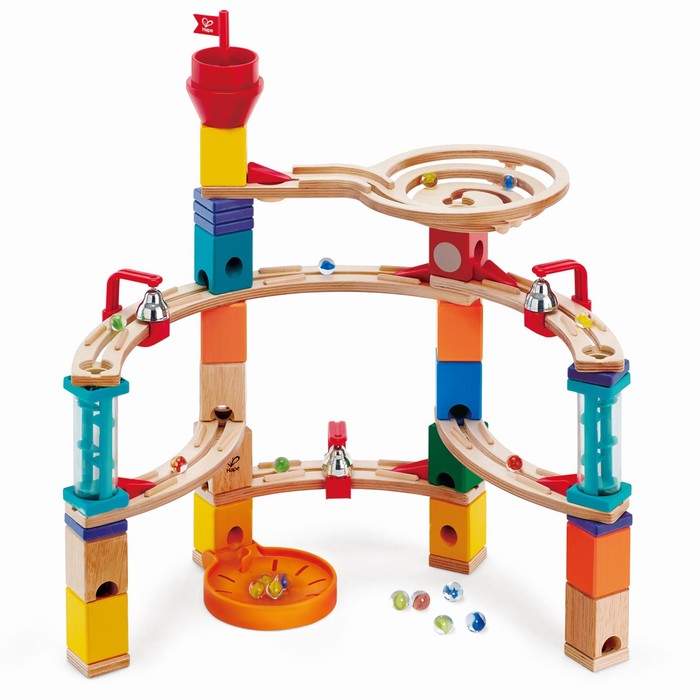 фото Деревянный конструктор-лабиринт для детей «замок» с шариками и колокольчиками hape