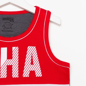 

Майка для мальчика, цвет красный, рост 128